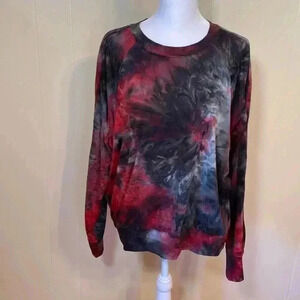 Peyton Jensen Tie Dye Long Sleeve, Crew Neck Top in Size Small.